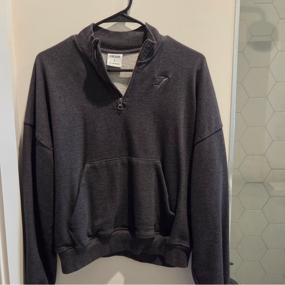 Dark Gray Quarter-Zip Sweatshirt Gymshark
